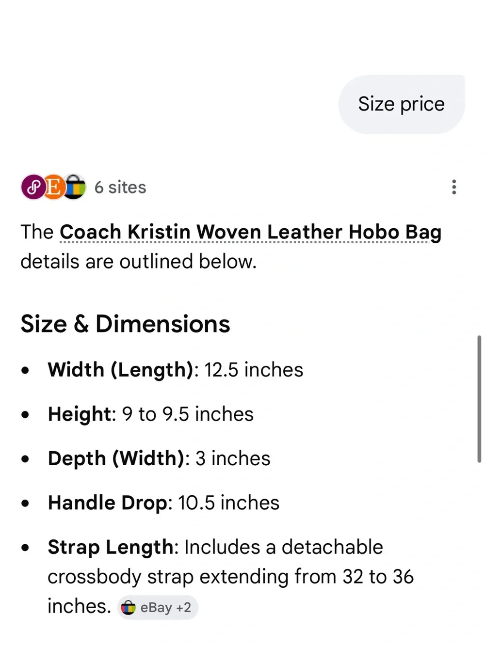 Coach #310 Kristen Woven Leather Shoulder Bag